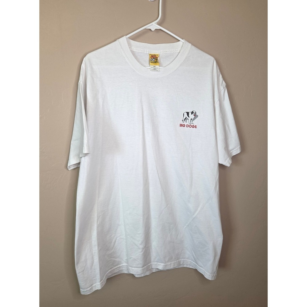 Big Dogs Dad T-Shirt White Men's Large, Patriotic